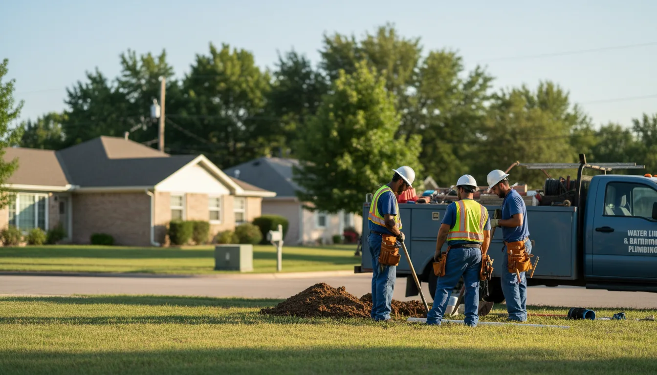 Residential water line and bathroom plumbing service in Philadelphia, MS